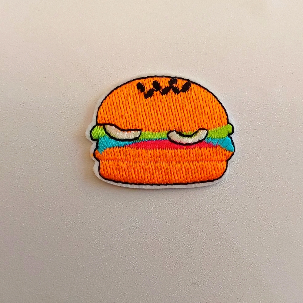 Hamburger Iron On Patch